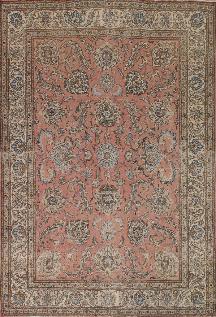 All-Over Floral Tabriz Persian Area Rug 10x13