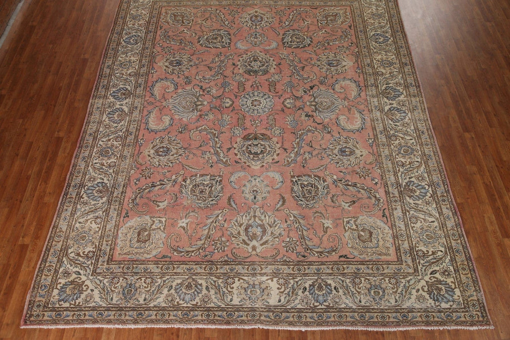 All-Over Floral Tabriz Persian Area Rug 10x13