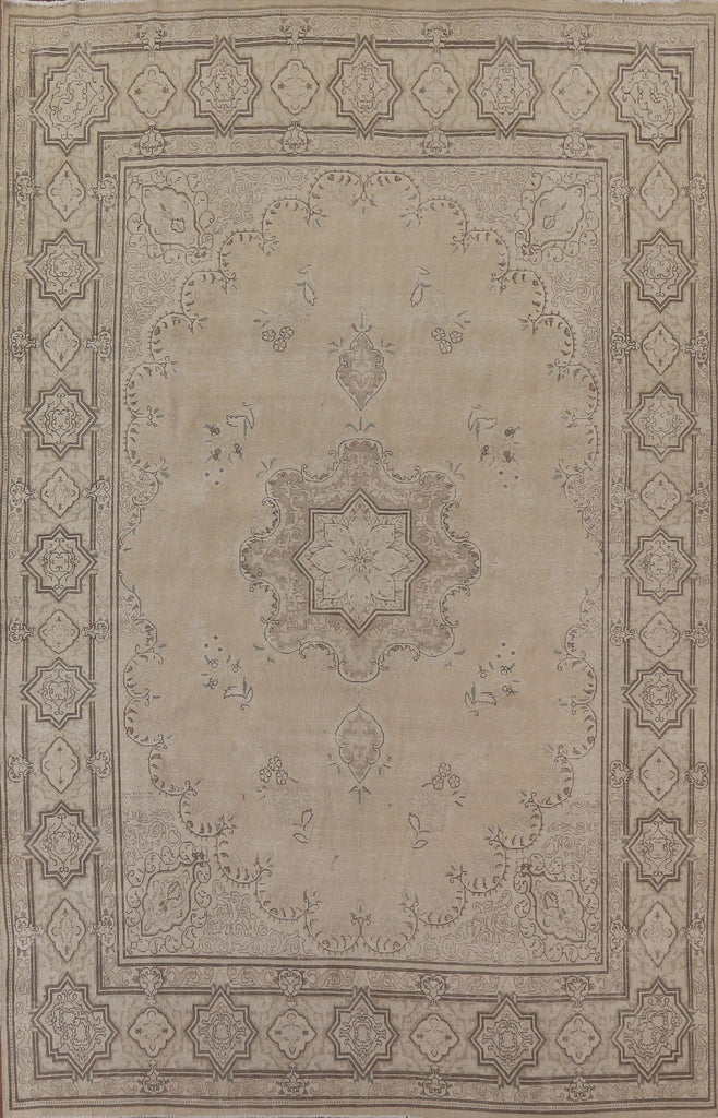 Distressed Tabriz Persian Area Rug 9x12