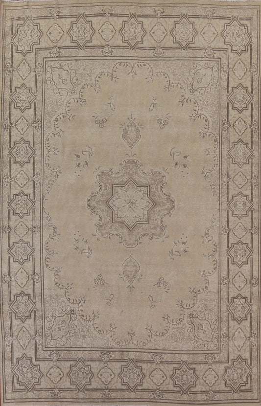 Distressed Tabriz Persian Area Rug 9x12