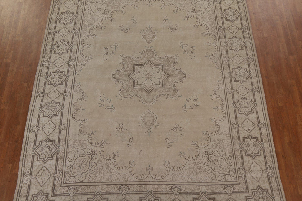 Distressed Tabriz Persian Area Rug 9x12