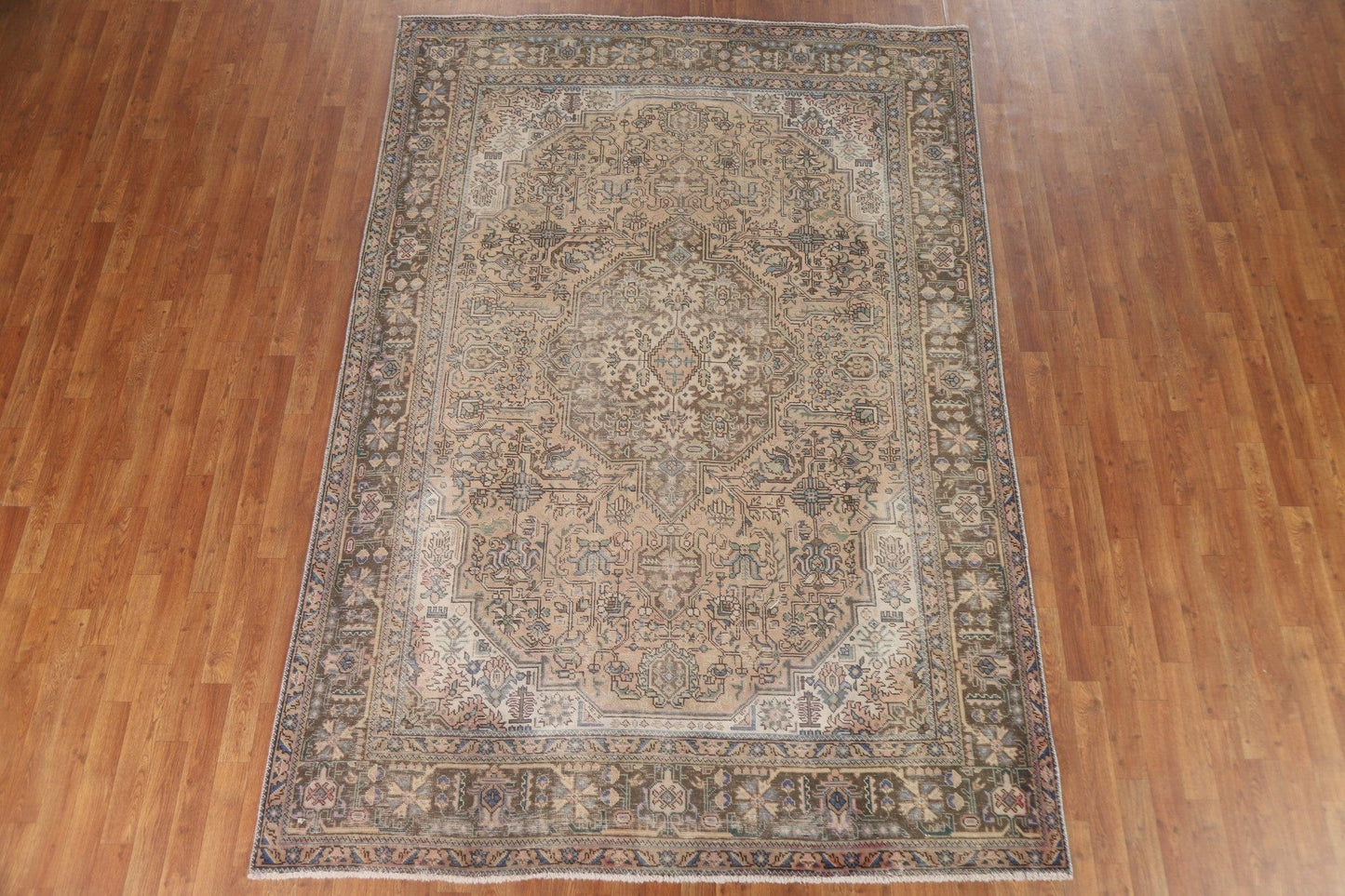 Geometric Tabriz Persian Area Rug 7x9