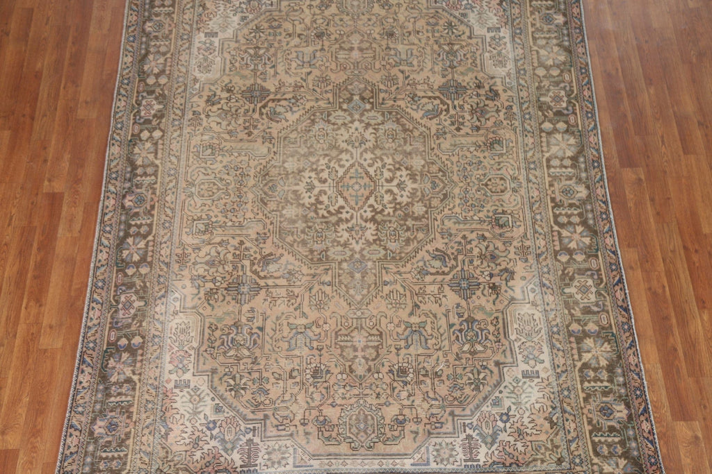 Geometric Tabriz Persian Area Rug 7x9