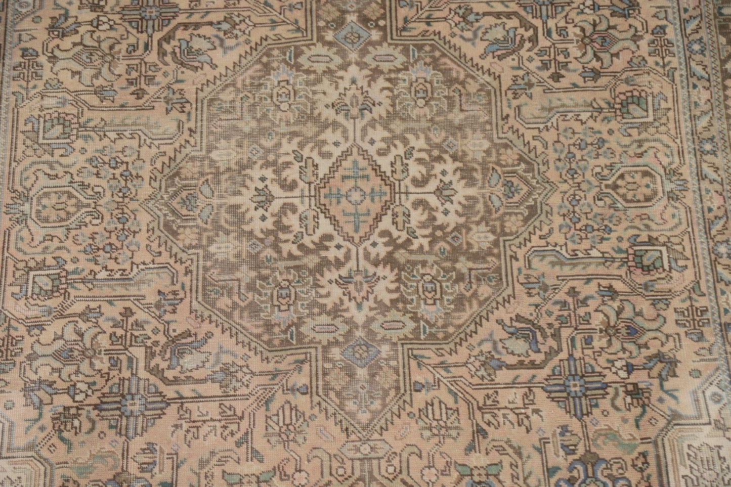 Geometric Tabriz Persian Area Rug 7x9