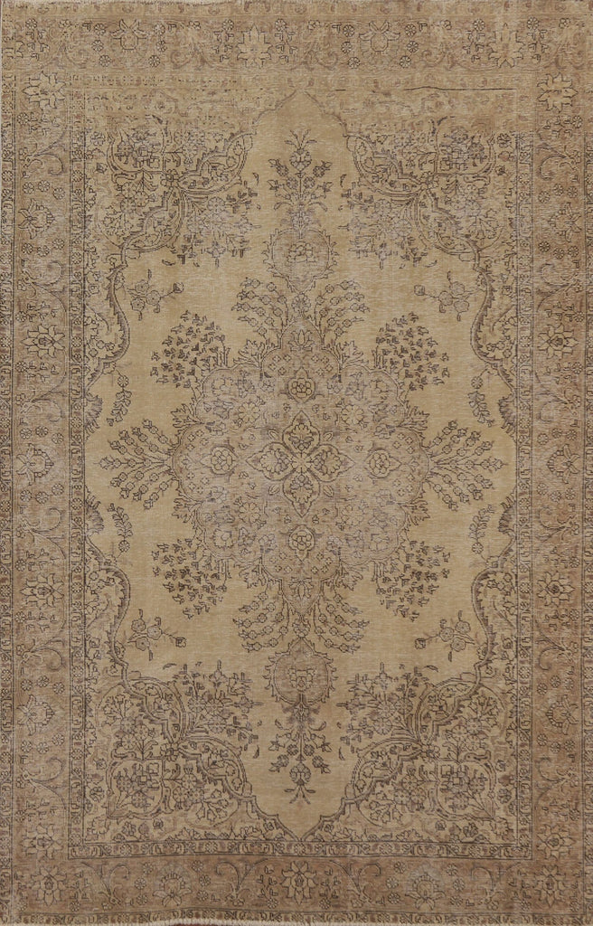 Distressed Tabriz Persian Area Rug 6x9