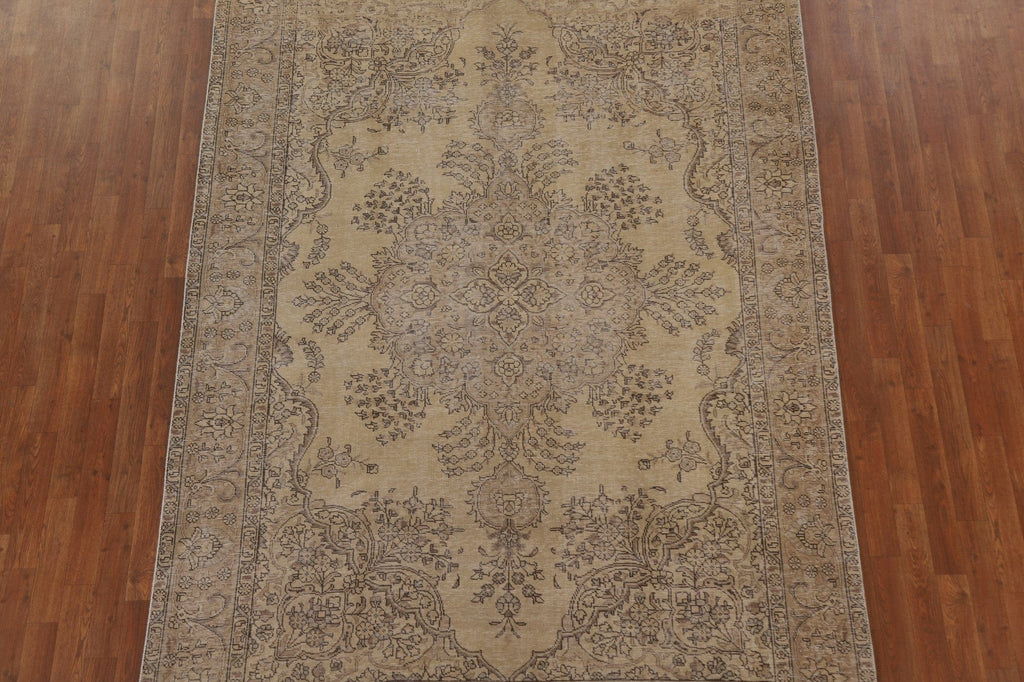 Distressed Tabriz Persian Area Rug 6x9