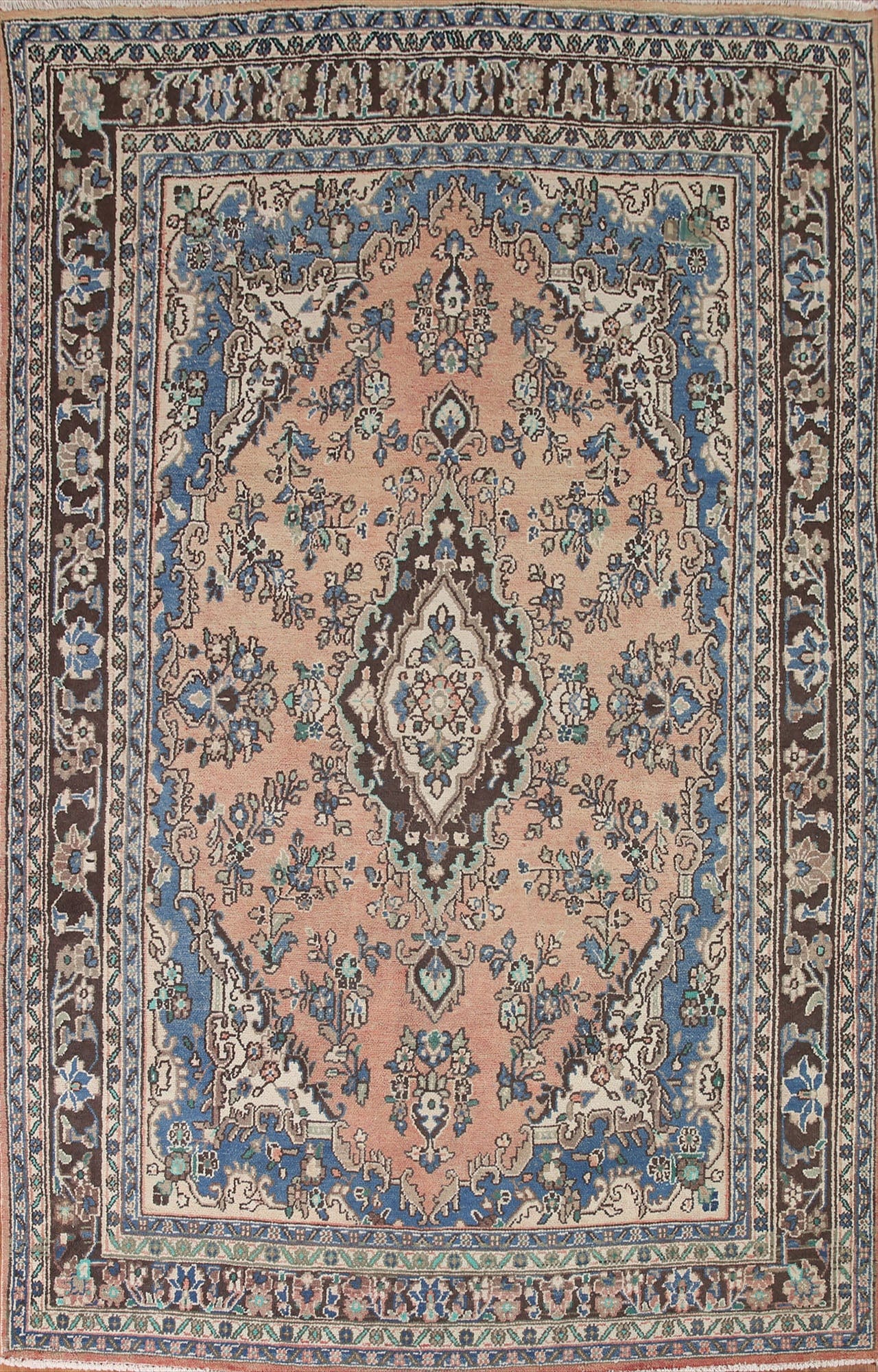 Vintage Hamedan Persian Area Rug 7x10