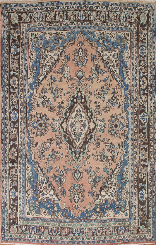 Vintage Hamedan Persian Area Rug 7x10
