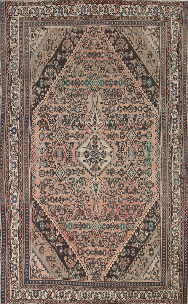 Geometric Hamedan Persian Area Rug 7x10