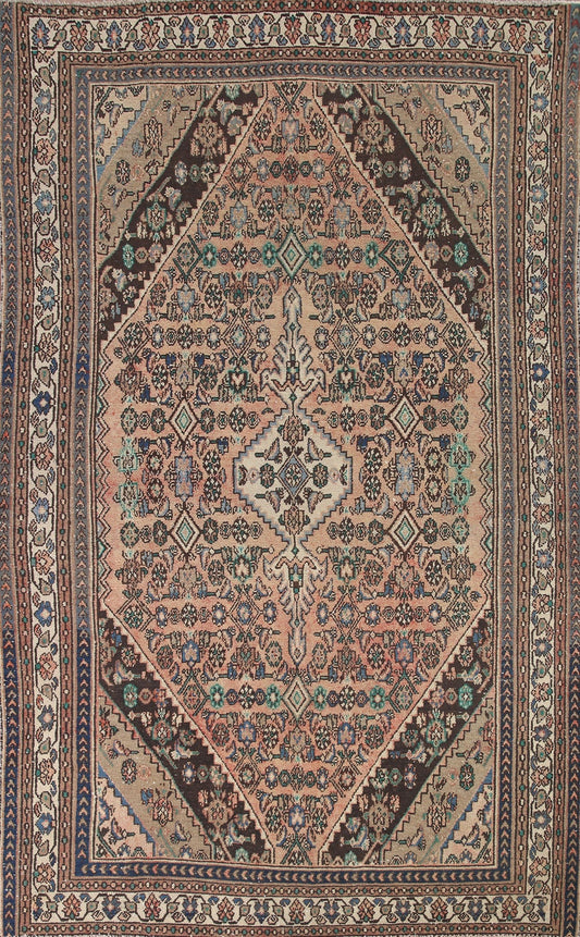 Geometric Hamedan Persian Area Rug 7x10