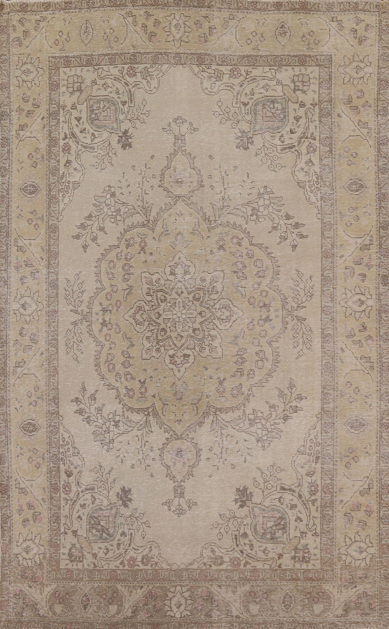 Distressed Tabriz Persian Area Rug 6x10