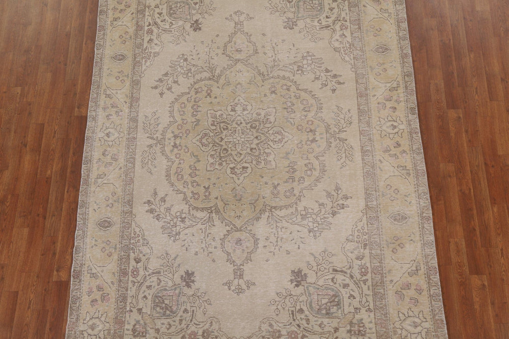 Distressed Tabriz Persian Area Rug 6x10