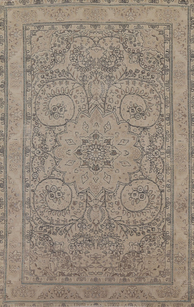 Distressed Tabriz Persian Area Rug 7x10