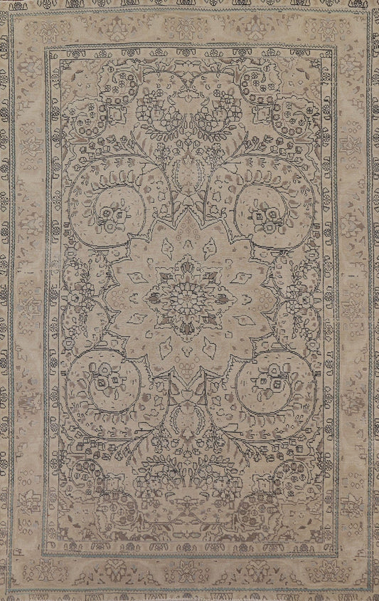 Distressed Tabriz Persian Area Rug 7x10