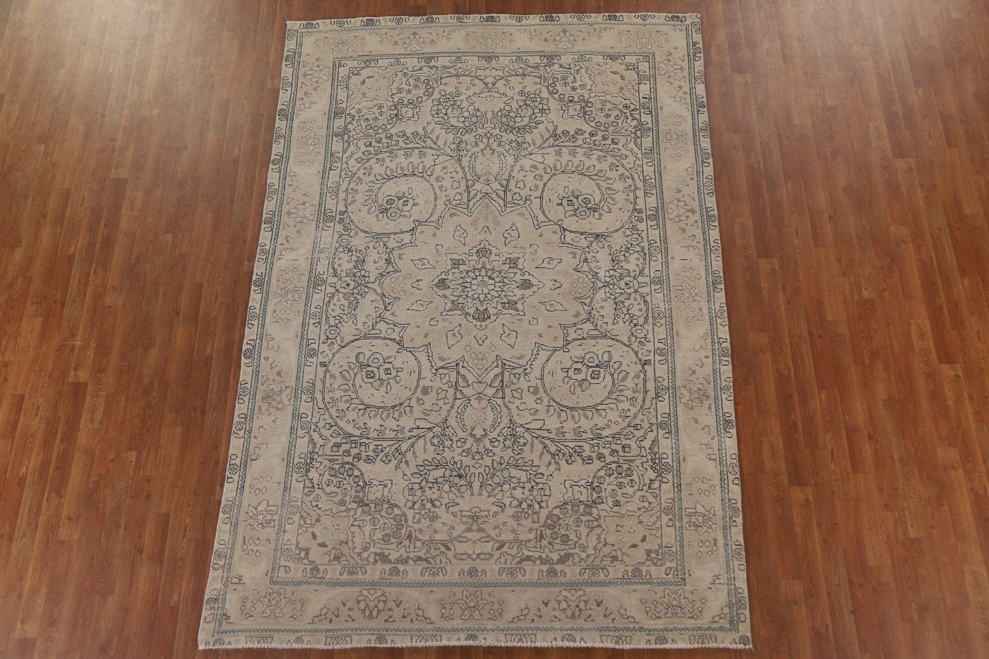 Distressed Tabriz Persian Area Rug 7x10