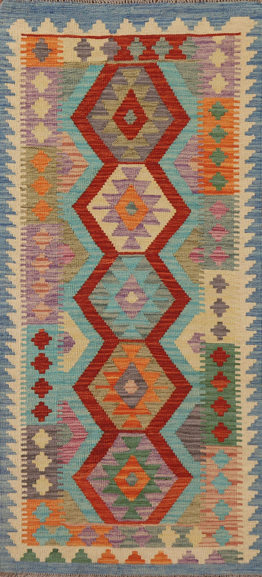 Kilim Reversible Wool Area Rug 3x6