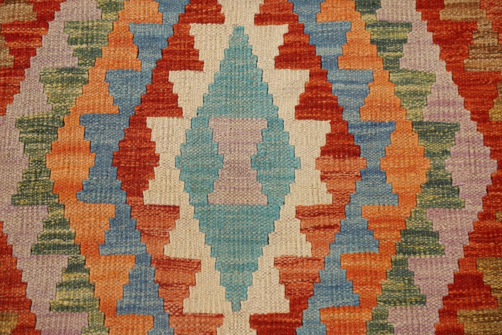 Colorful Kilim Oriental Runner Rug 3x8