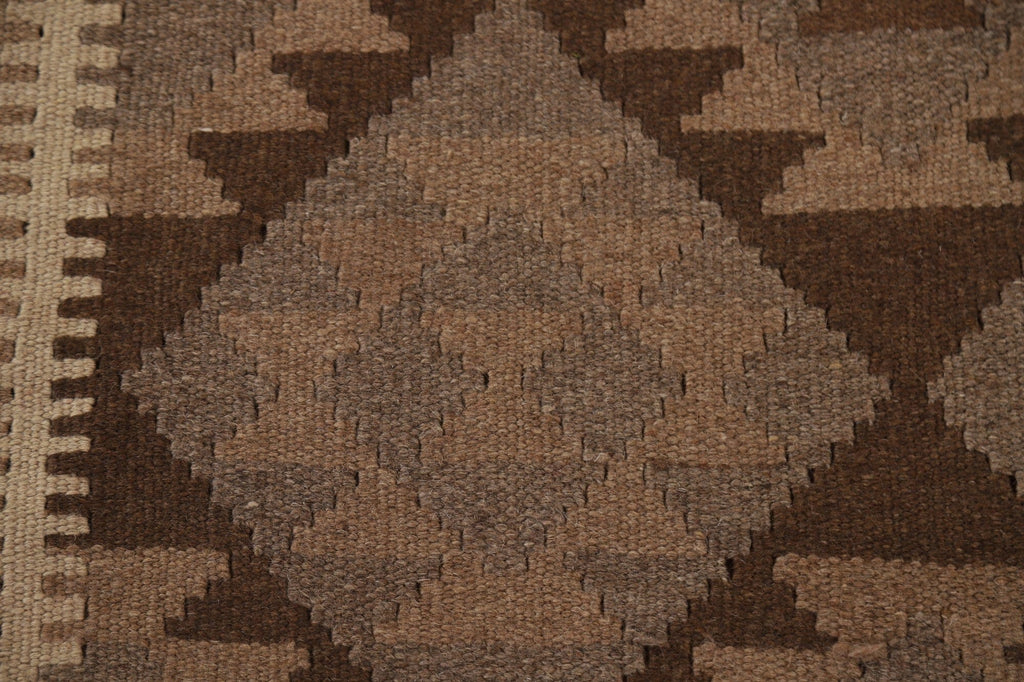 Brown Wool Kilim Oriental Area Rug 3x6