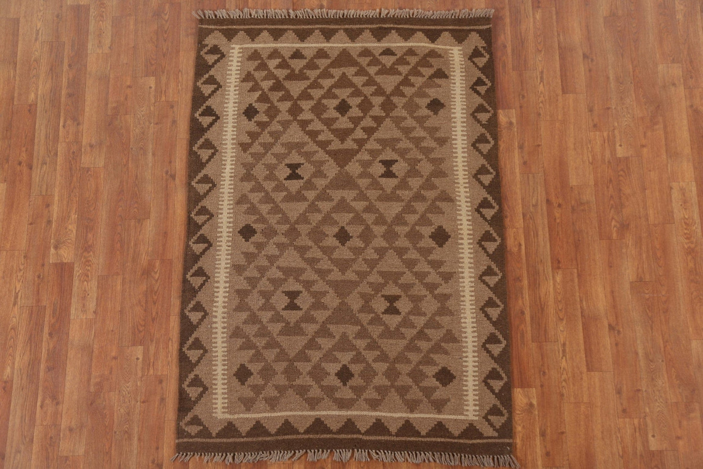 Reversible Wool Kilim Oriental Area Rug 4x5