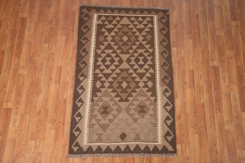 Reversible Wool Kilim Oriental Area Rug 3x5