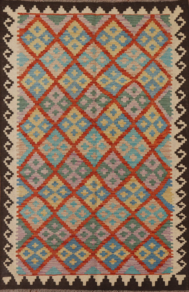 Geometric Kilim Oriental Area Rug 4x6