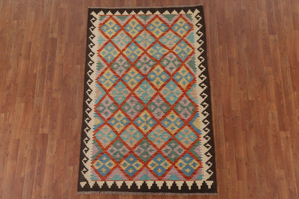 Geometric Kilim Oriental Area Rug 4x6