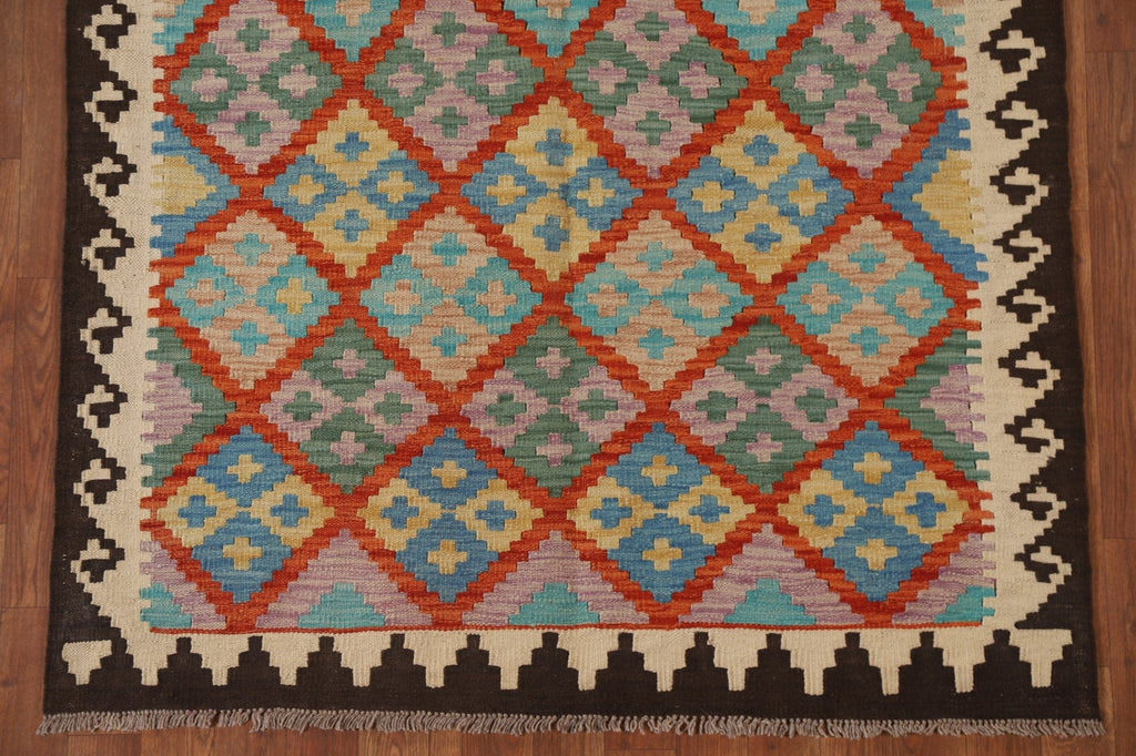 Geometric Kilim Oriental Area Rug 4x6