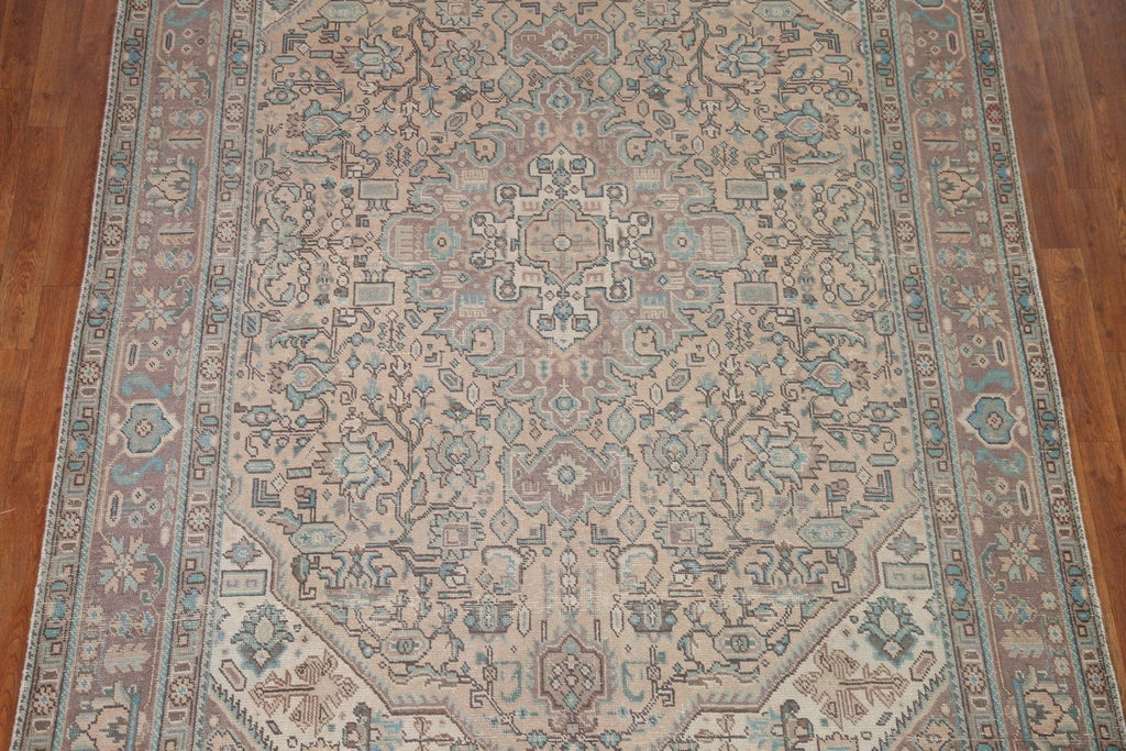 Distressed Tabriz Persian Area Rug 7x9