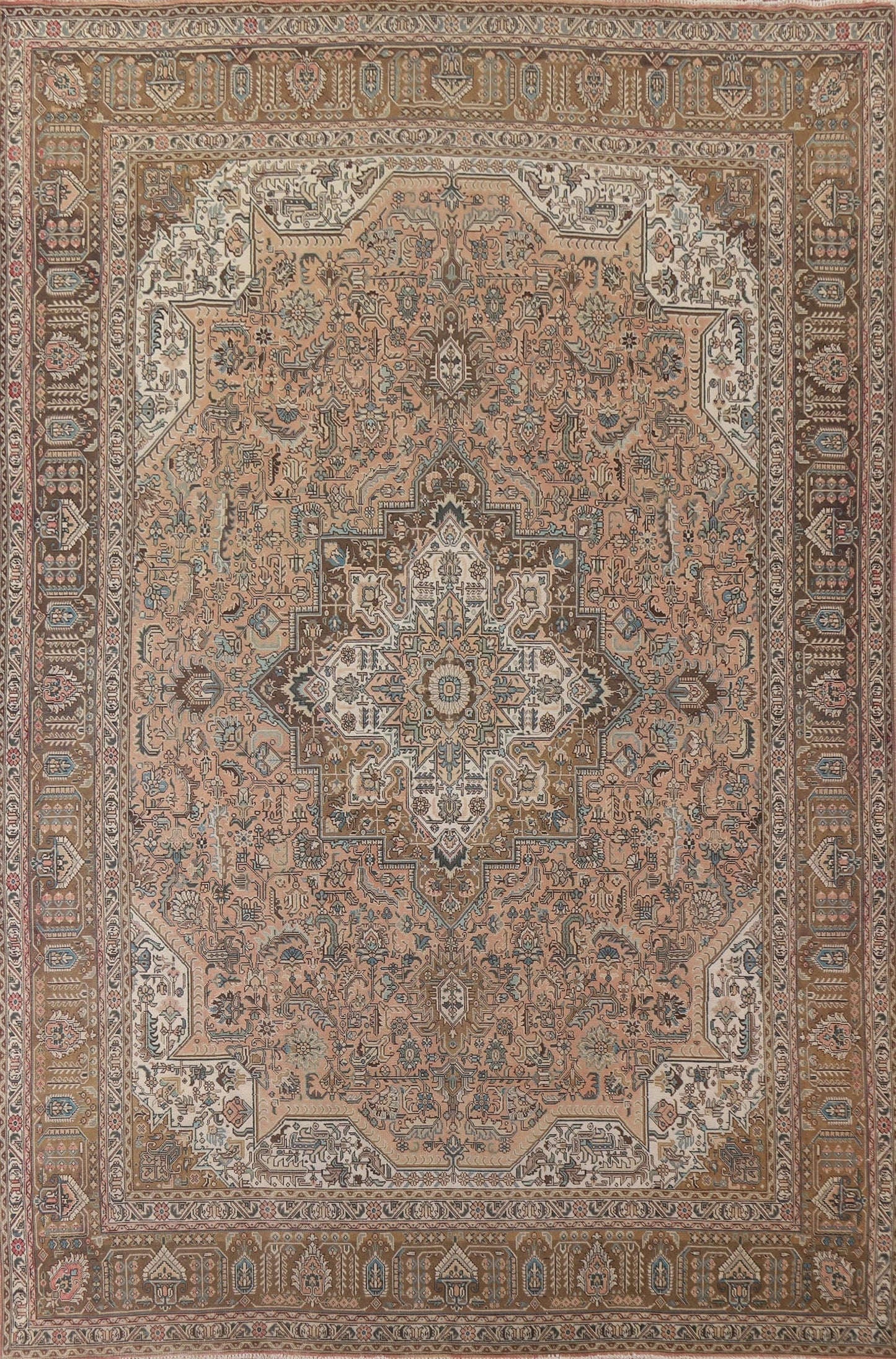 Geometric Tabriz Persian Area Rug 10x13