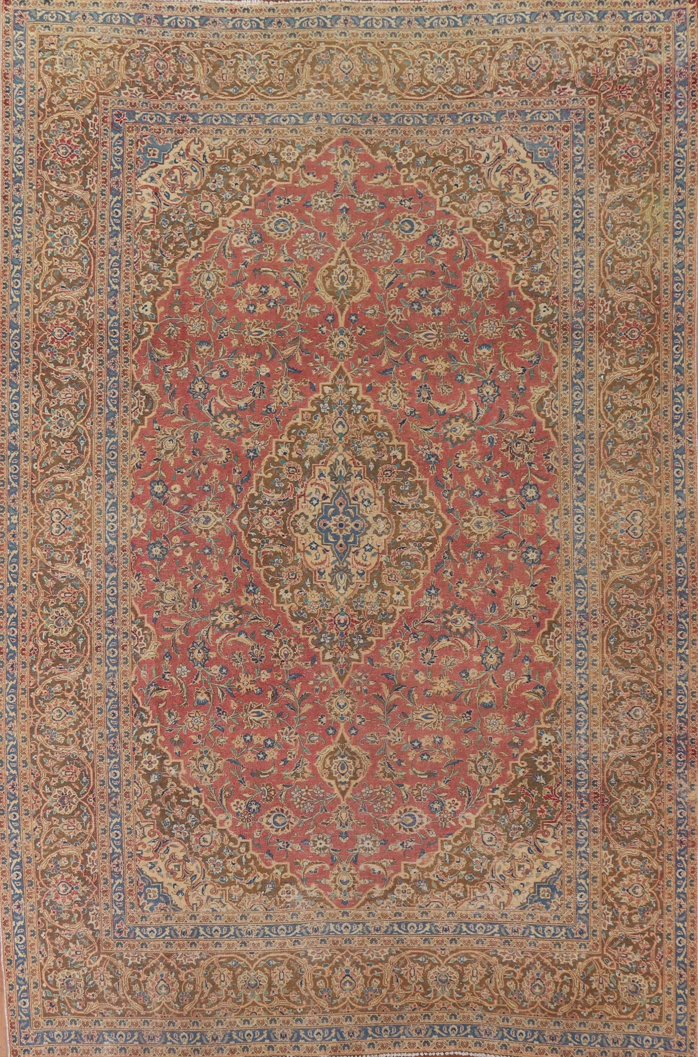 Traditional Kashan Persian Area Rug 9x12