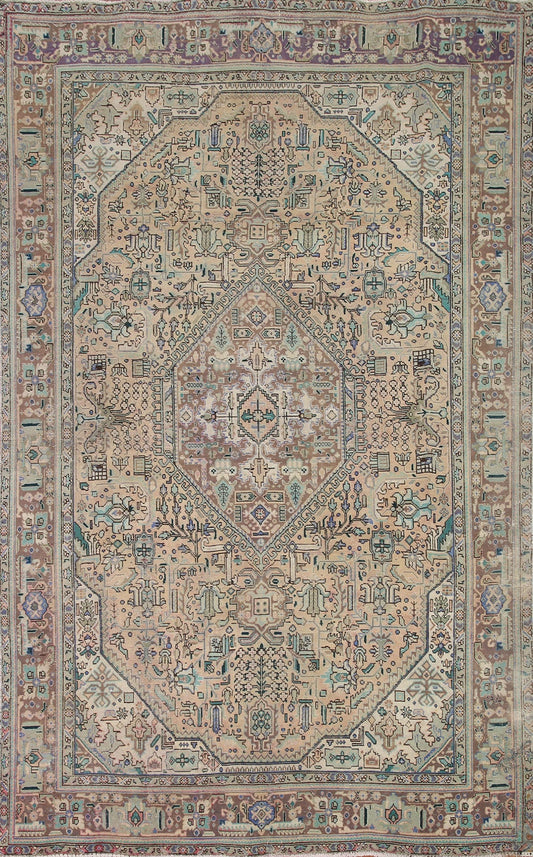 Geometric Tabriz Persian Area Rug 6x10