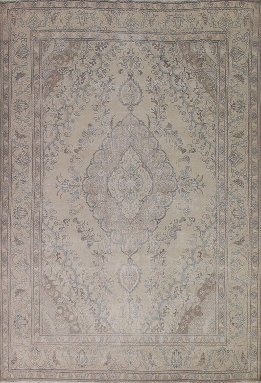 Distressed Tabriz Persian Area Rug 10x12