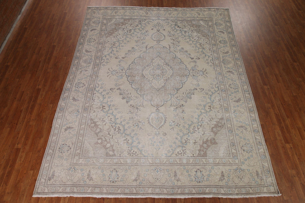 Distressed Tabriz Persian Area Rug 10x12