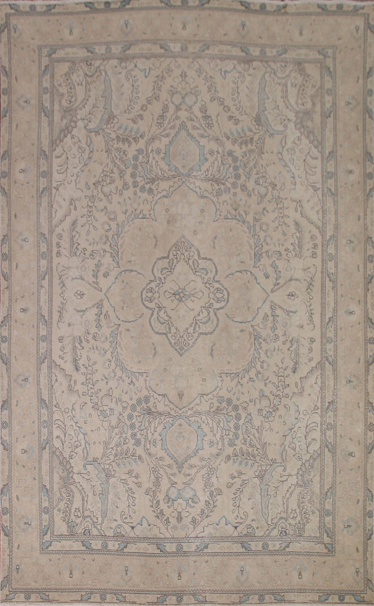 Distressed Tabriz Persian Area Rug 6x10