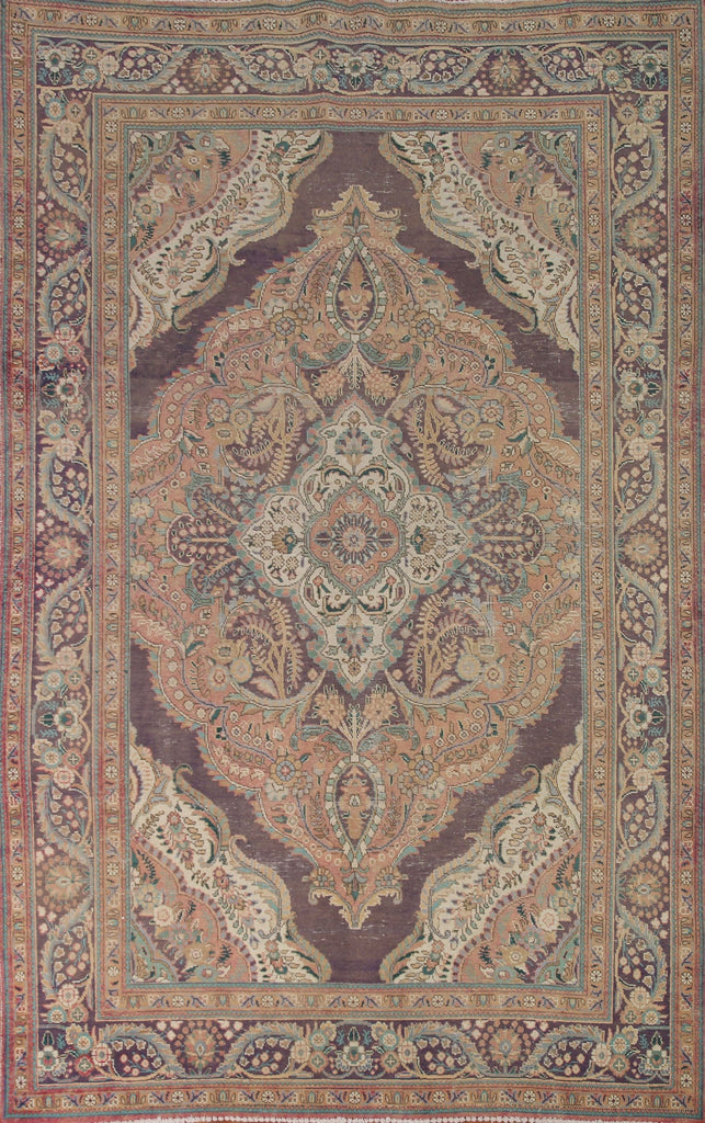 Geometric Tabriz Persian Area Rug 7x9