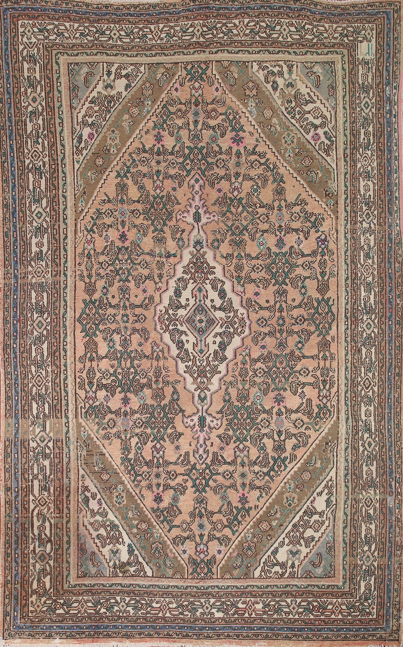 Geometric Hamedan Persian Area Rug 7x10