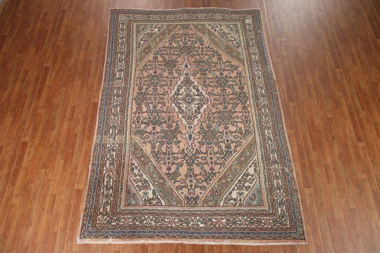 Geometric Hamedan Persian Area Rug 7x10