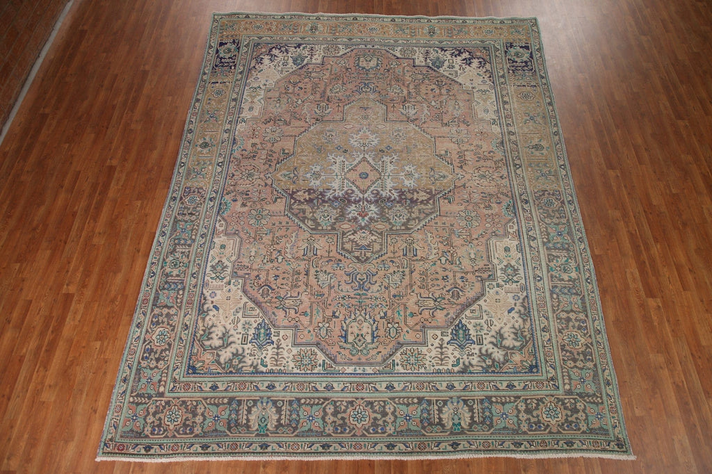 Distressed Tabriz Persian Area Rug 9x12