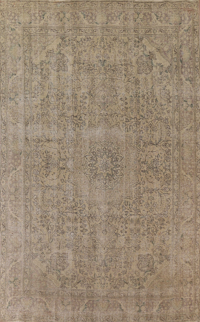 Distressed Tabriz Persian Area Rug 10x13