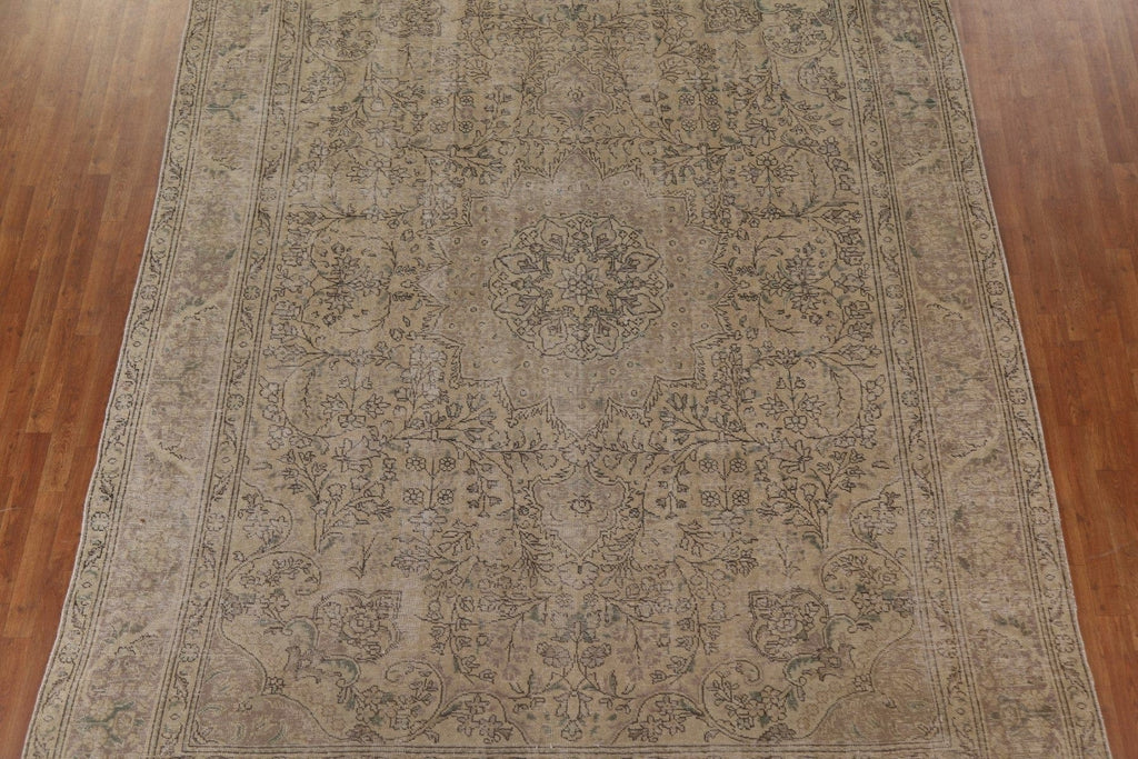 Distressed Tabriz Persian Area Rug 10x13