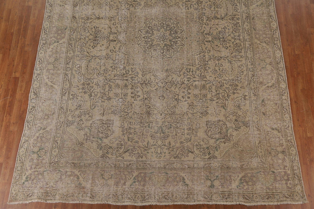 Distressed Tabriz Persian Area Rug 10x13