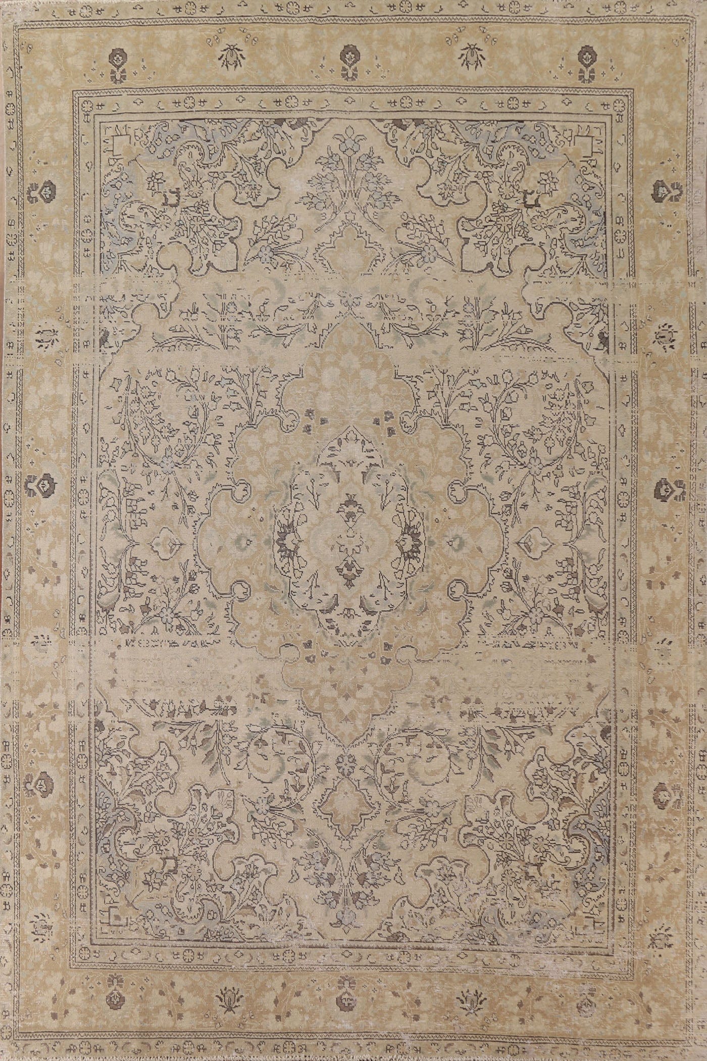 Distressed Tabriz Persian Area Rug 9x12