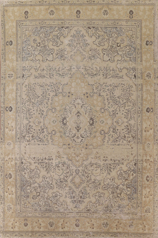 Distressed Tabriz Persian Area Rug 9x12