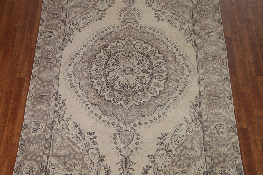 Distressed Tabriz Persian Area Rug 6x10