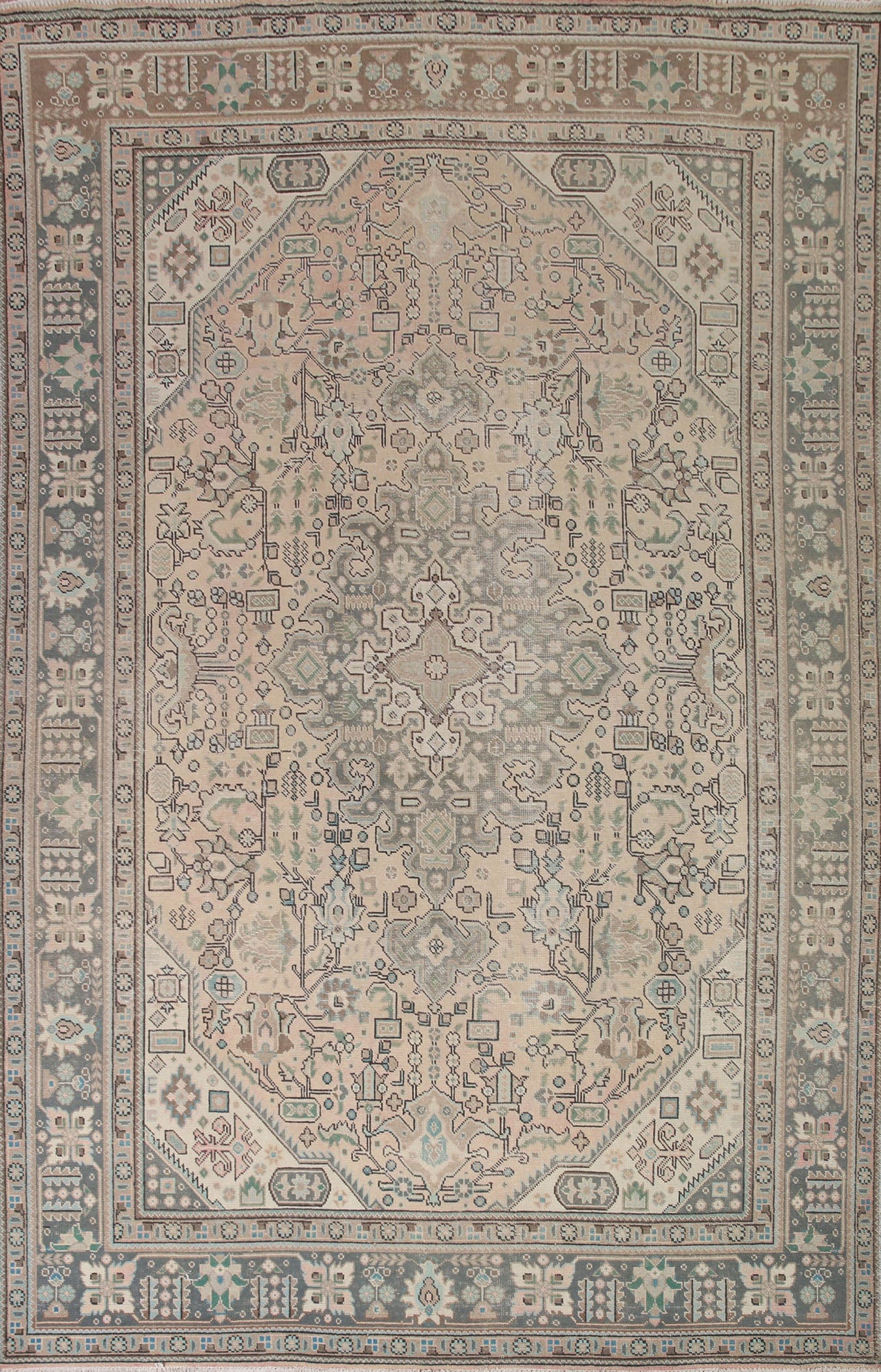 Geometric Tabriz Persian Area Rug 8x11