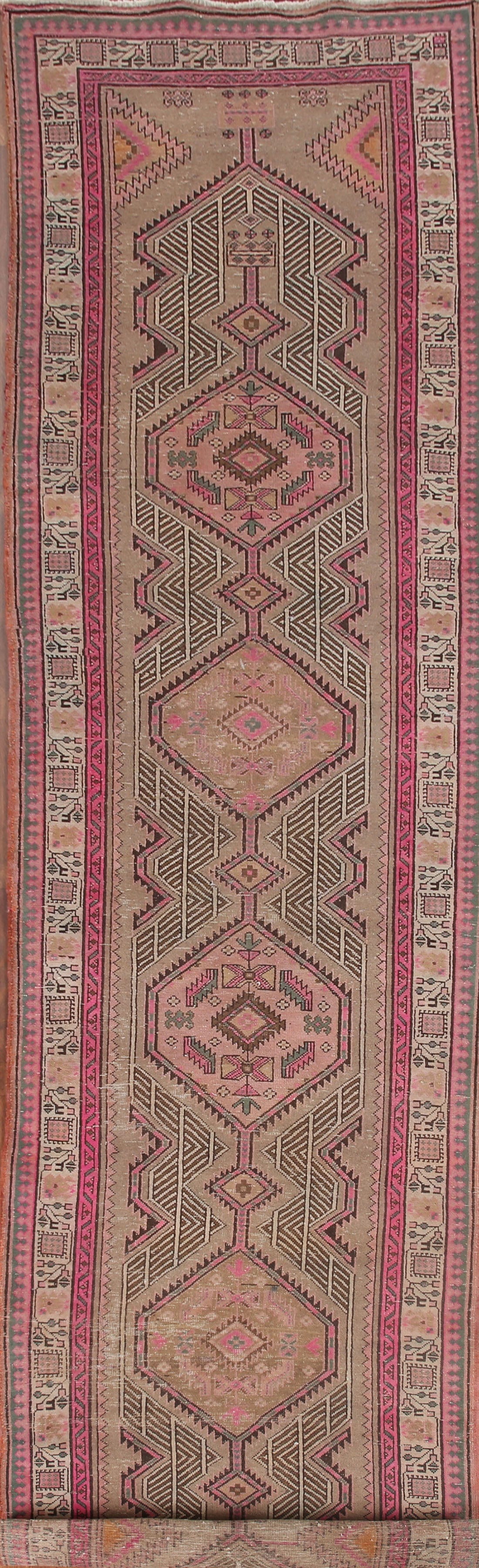 Geometric Ardebil Persian Area Rug 4x15