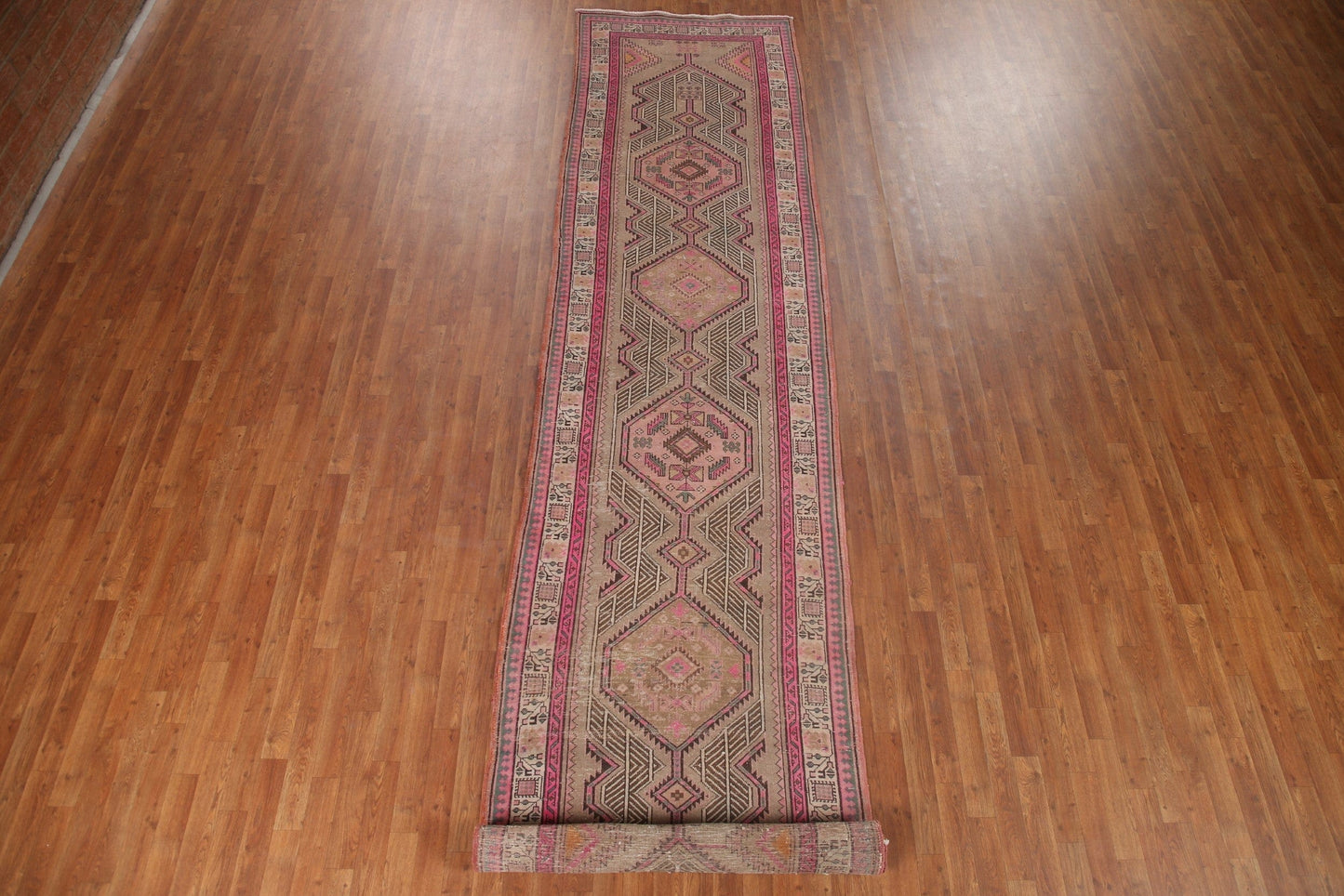 Geometric Ardebil Persian Area Rug 4x15