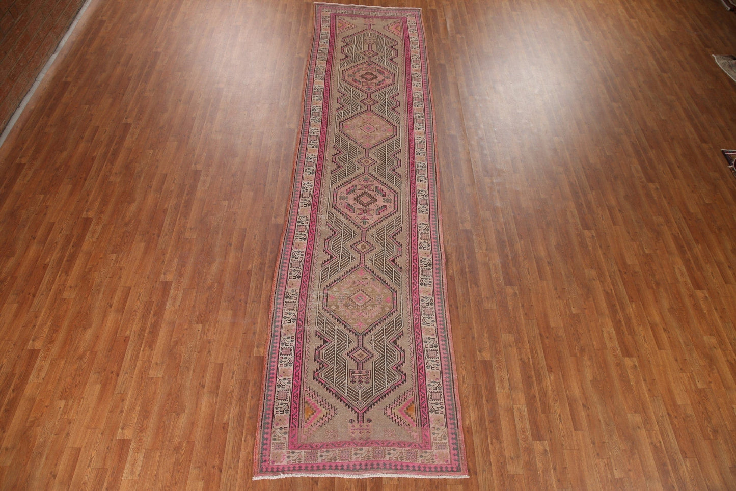 Geometric Ardebil Persian Area Rug 4x15