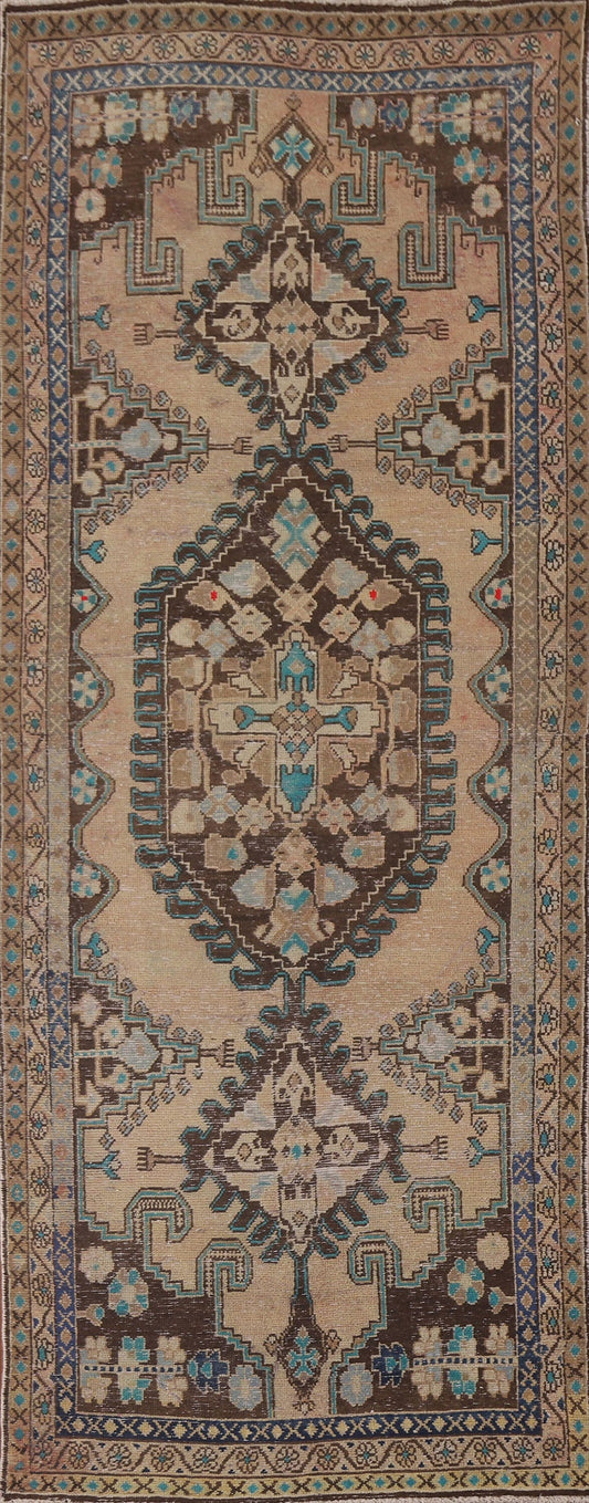 Antique Hamedan Persian Runner Rug 4x10