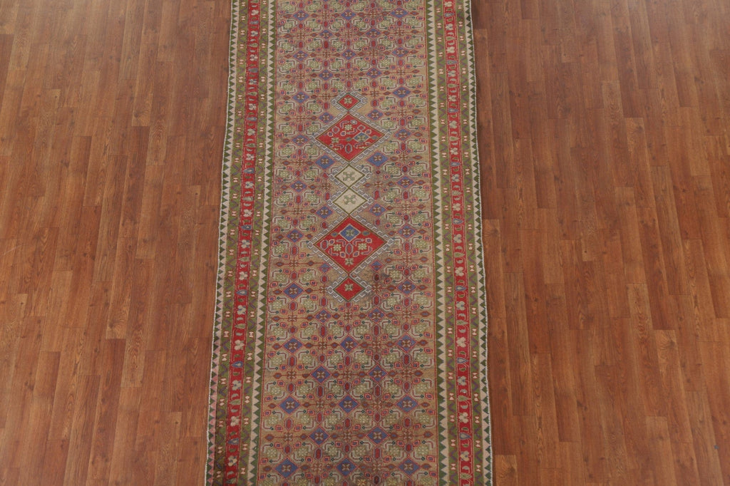 Geometric Tabriz Persian Runner Rug 4x9